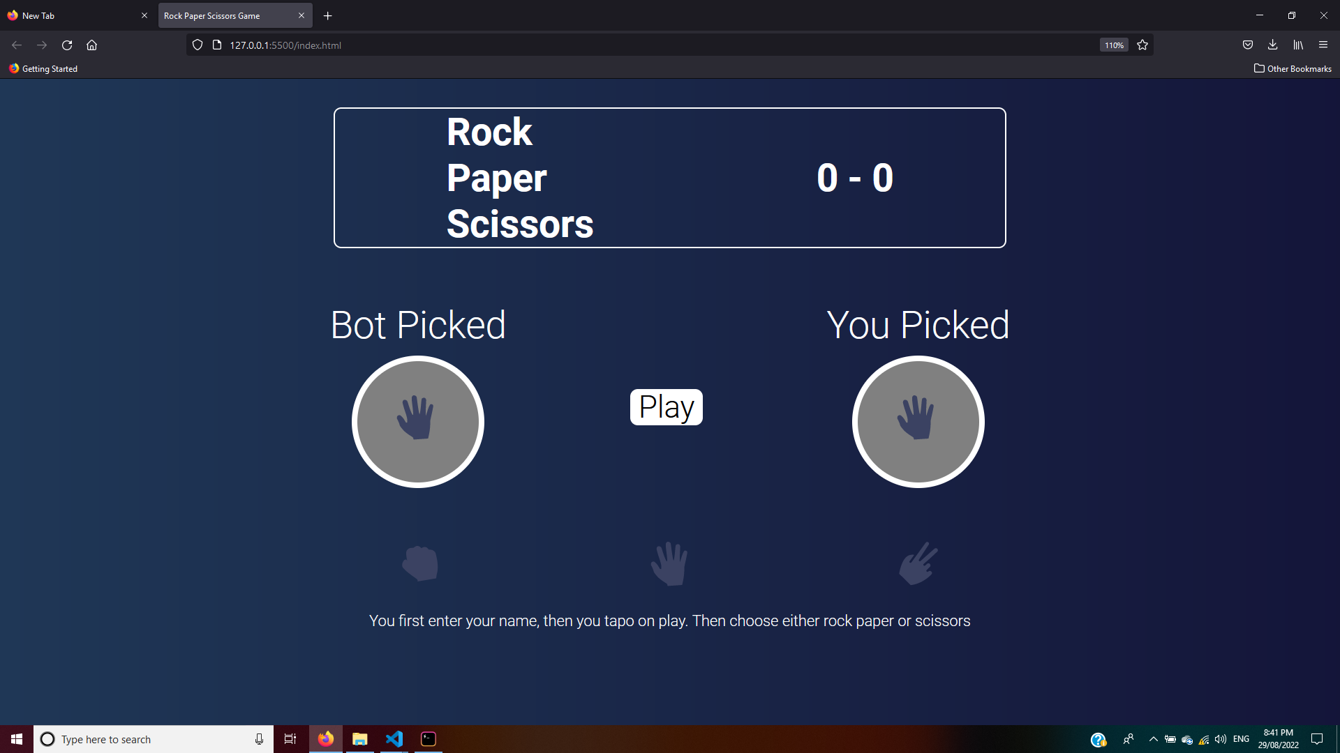 Rock Paper Scissors game image